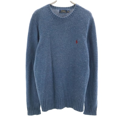 POLO RALPH LAUREN ポロラルフローレン 長袖 ニット M ブルー セーター