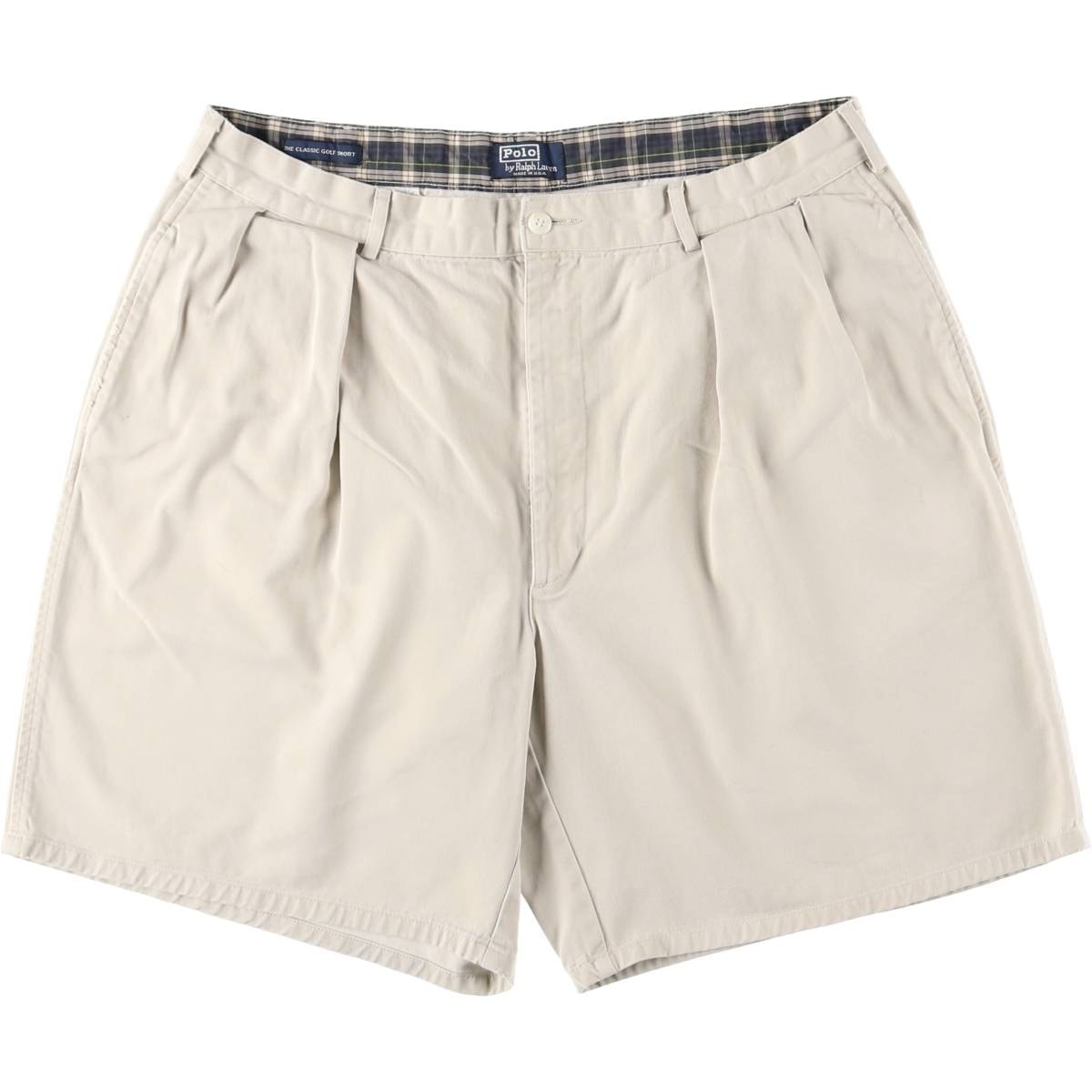 古着 90年代 ラルフローレン Ralph Lauren POLO by Ralph Lauren THECLASSIC GOLF SHORT ツータック チノショーツ ショートパンツ USA製 メンズw35相当 ヴィンテージ/eaa615833