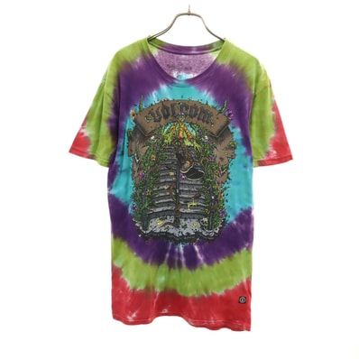 VOLCOM ボルコム USA製 タイダイ 半袖 Tシャツ S マルチ