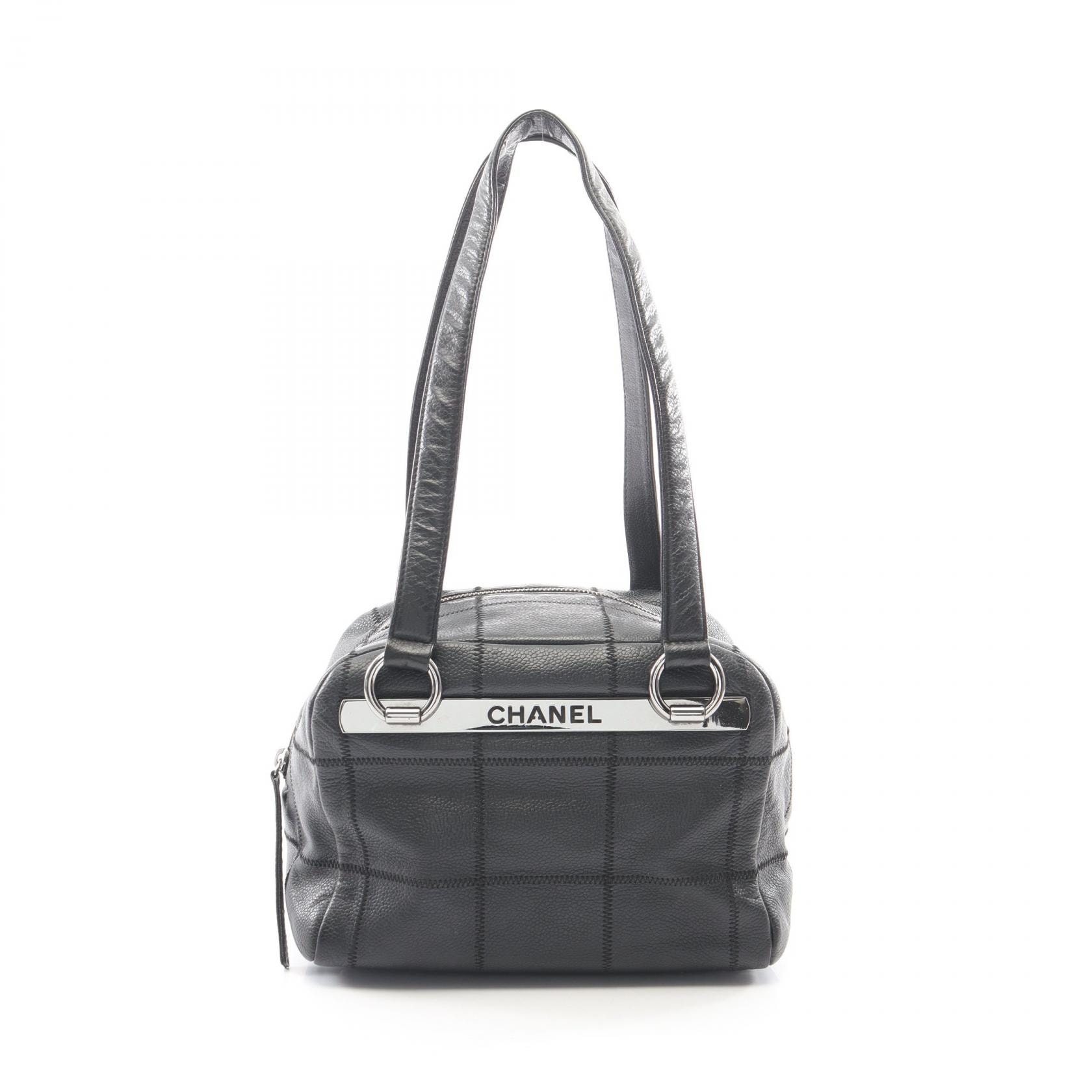シャネル CHANEL チョコバー ハンドバッグ バッグ キャビアスキン(グレインドカーフ) レディース ブラック系 【中古】