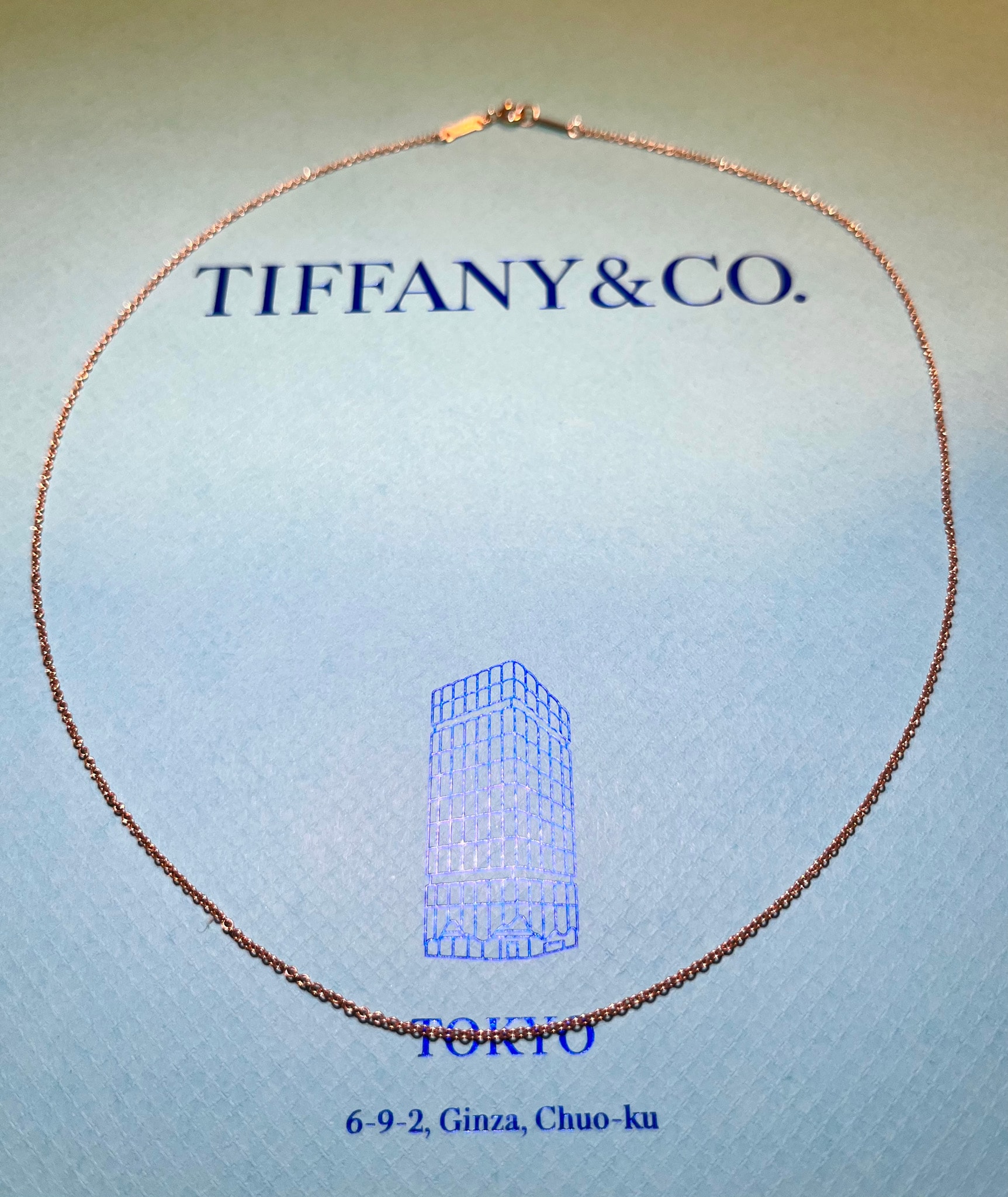 【美品】ティファニー エルサ・ペレッティ K18 ゴールド チェーン ネックレス 1.8g Tiffany&Co. 正規品 男女兼用