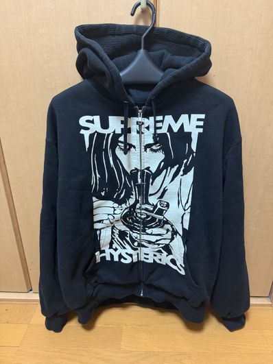 Supreme x HYSTERIC GLAMOUR Thermal Lined Zip Up Hooded Sweatshirt "Black"
