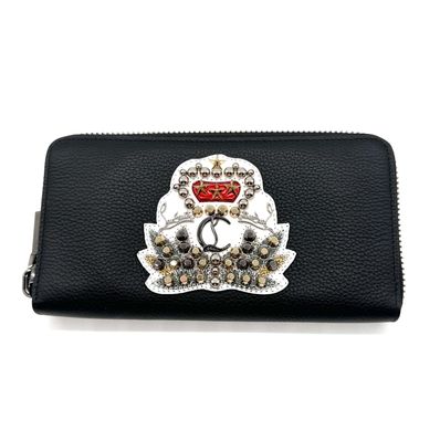 クリスチャンルブタン スタッズ ラウンドファスナー 長財布