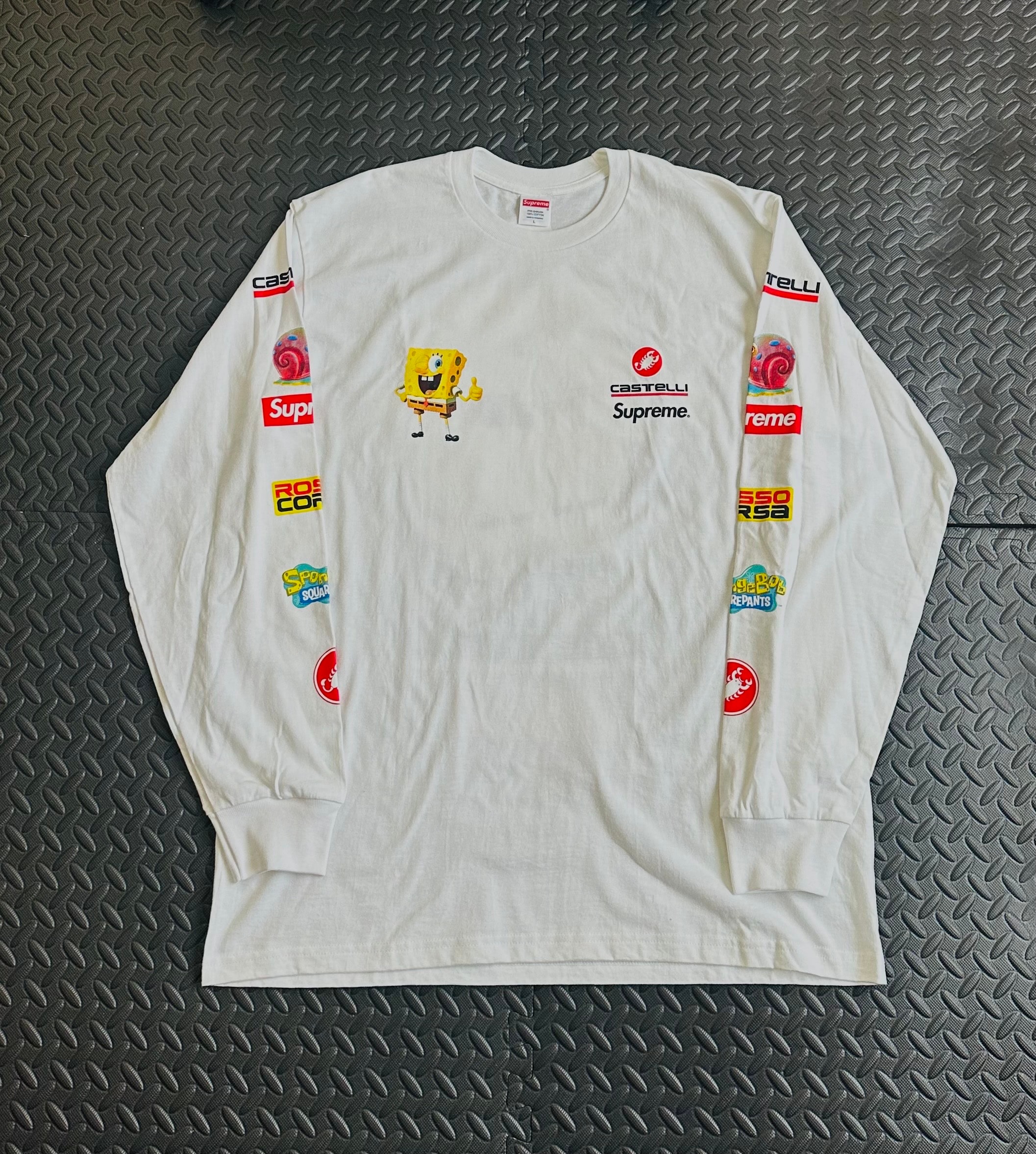 Supreme x SpongeBob Castelli Racing L/S Tee 