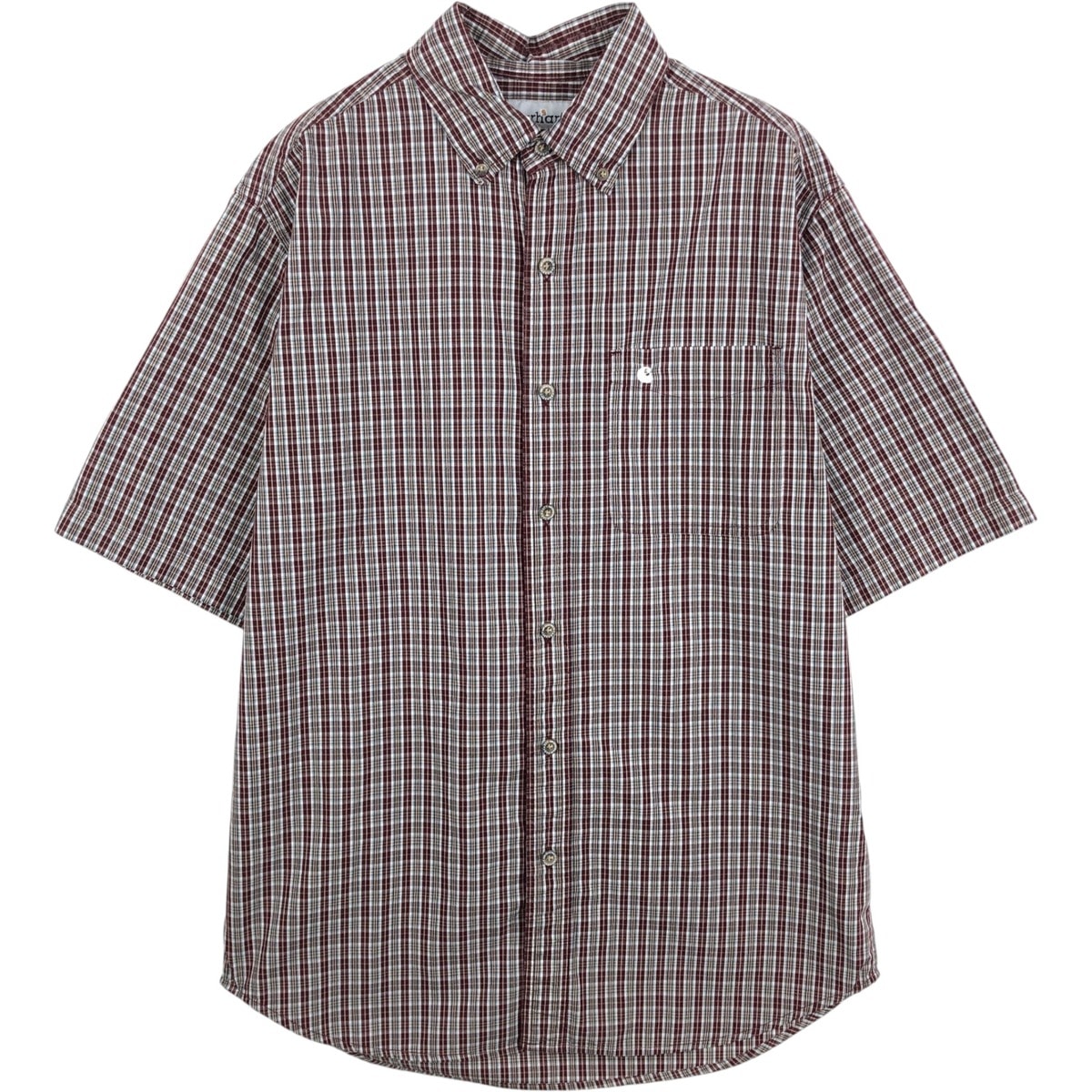 古着 カーハート Carhartt チェック柄 ボタンダウン 半袖 ワークシャツ メンズM相当/eaa653023