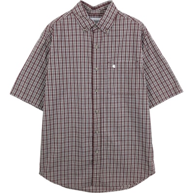古着 カーハート Carhartt チェック柄 ボタンダウン 半袖 ワークシャツ メンズM相当/eaa653023