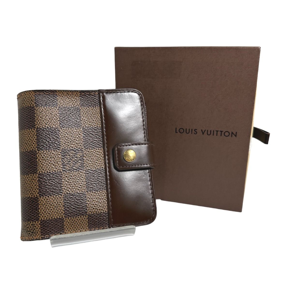ルイヴィトン LOUIS VUITTON コンパクト・ジップ N61668 ダミエ 二つ折り財布