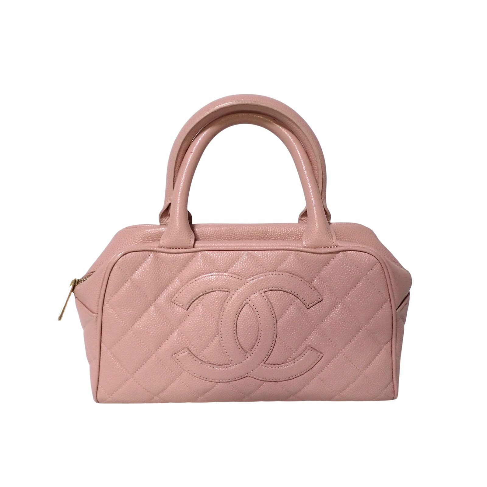 CHANEL シャネル ミニボストン キャビアスキン ピンク ココ A20996 ピンク レディース ハンドバッグ