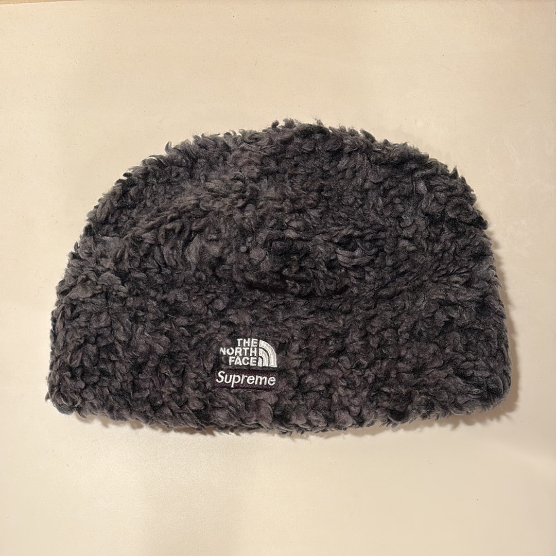 Supreme x The North Face High Pile Fleece Beanie "Black"