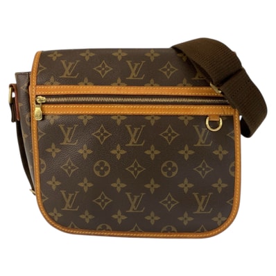 美品 LOUIS VUITTON ルイヴィトン モノグラム メッセンジャー ボスフォールPM ブラウン ゴールド金具 PVC レザー/ ショルダーバッグ ポシェット 601472 【中古】
