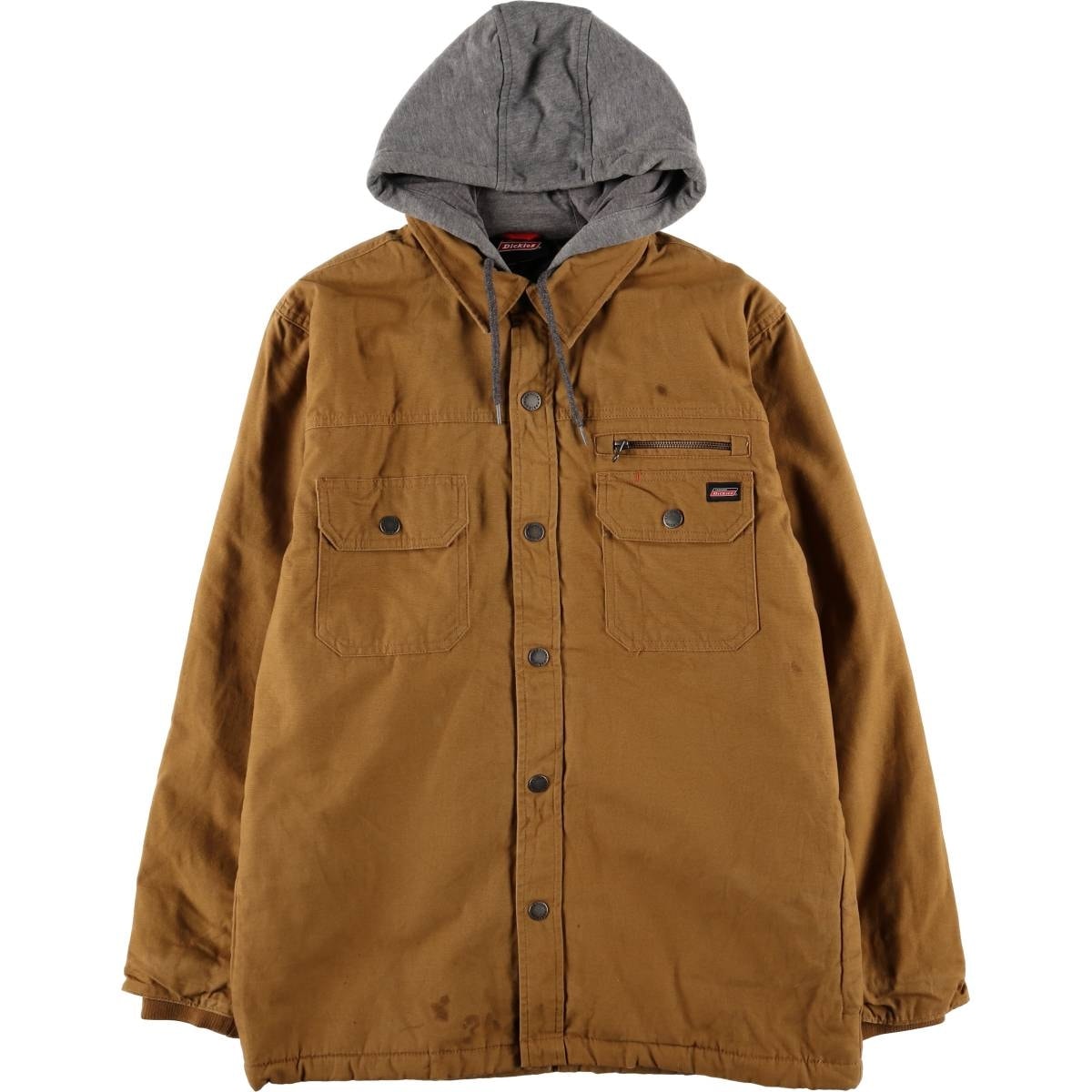 古着 ディッキーズ Dickies フード付き 長袖 ワークシャツ メンズM相当/eaa592519