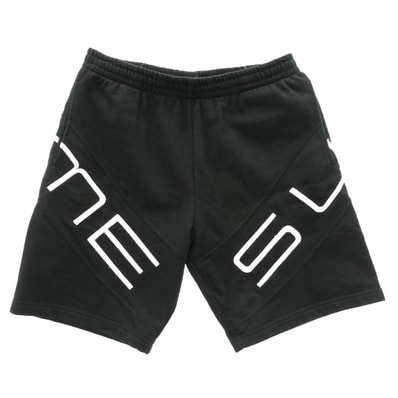Supreme シュプリーム 22SS Stretch Sweatshort ストレッチ スウェット ショーツ パンツ ビッグロゴ 刺繍 ブラック系 L【中古】