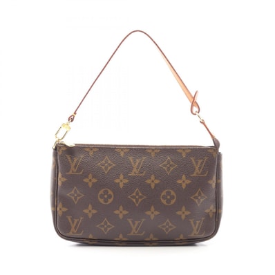 ルイ・ヴィトン LOUIS VUITTON ポシェットアクセソワール ハンドバッグ バッグ PVCコーティングキャンバス レザー モノグラム レディース ブラウン系 M51980 【中古】