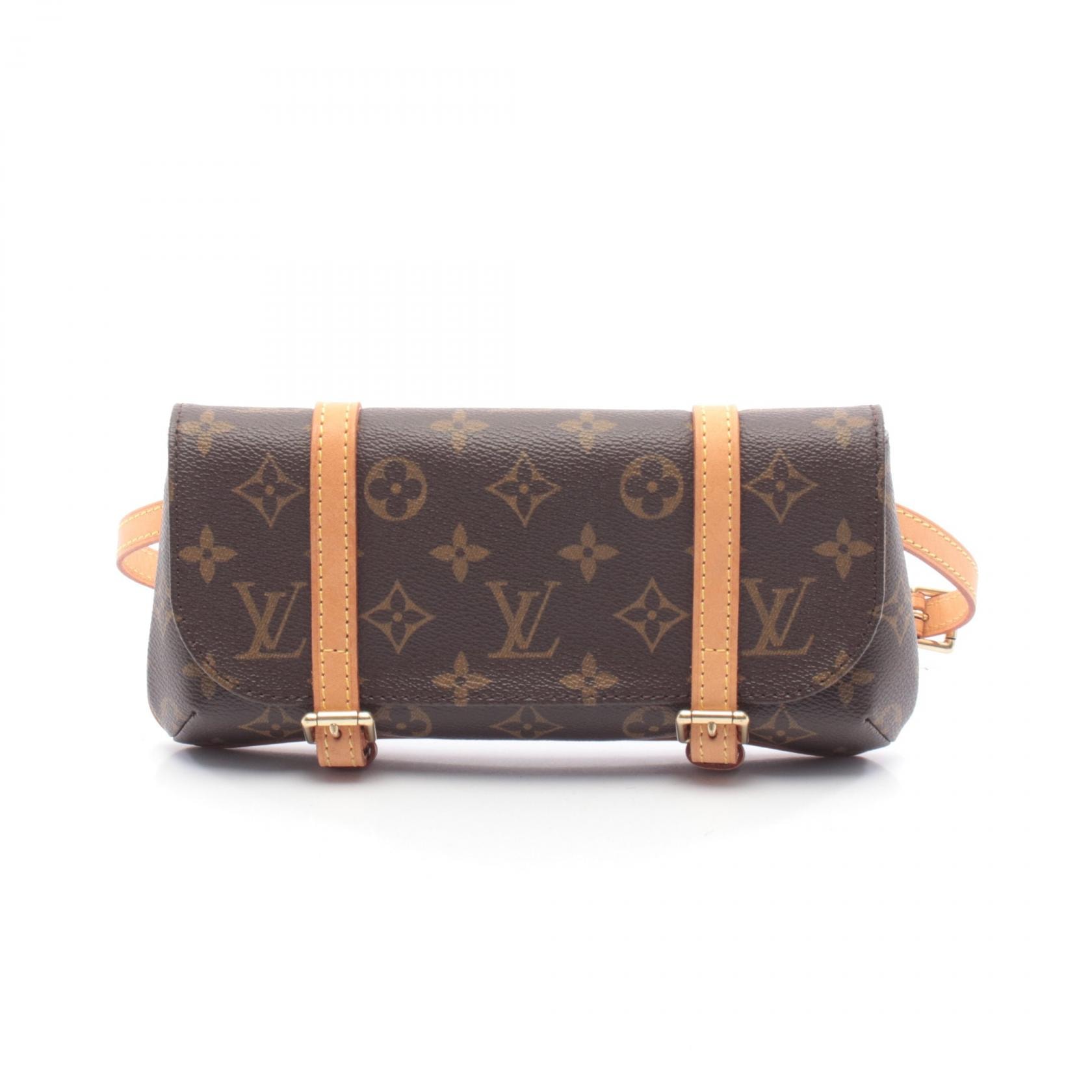 ルイ・ヴィトン LOUIS VUITTON ポシェット マレル ウエストバッグ ボディバッグ バッグ PVCコーティングキャンバス レザー モノグラム レディース ブラウン系 M51159 【中古】