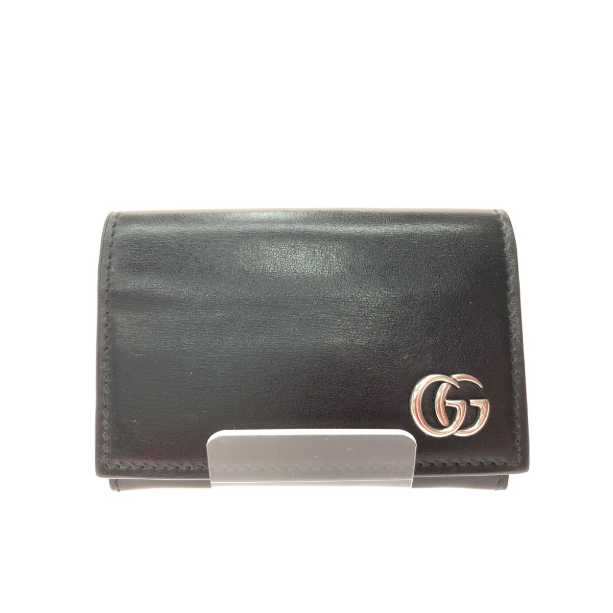 ▼▼GUCCI グッチ ユニセックス カードケース 名刺入れ GGマーモント レザー 665453 ブラック