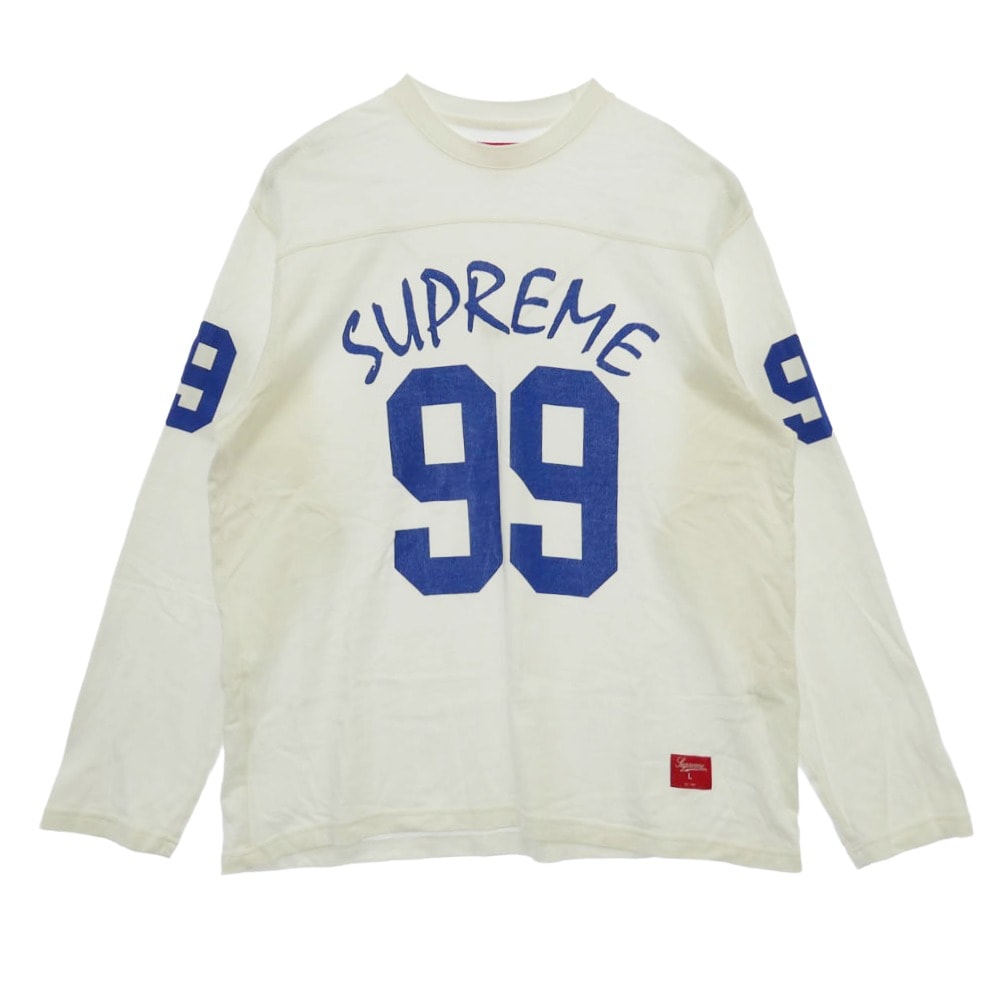 Supreme シュプリーム 24SS 99 L/S Football Top フットボール クルーネック 長袖 カットソー ホワイト ホワイト系 L【中古】