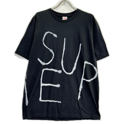 シュプリーム 25SS ブラック ペインティッド Tee L