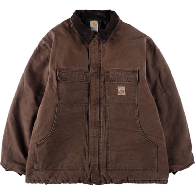 古着 カーハート Carhartt トラディショナルコート 中綿入り ダックフルジップパーカー USA製 メンズXL相当/eaa679080