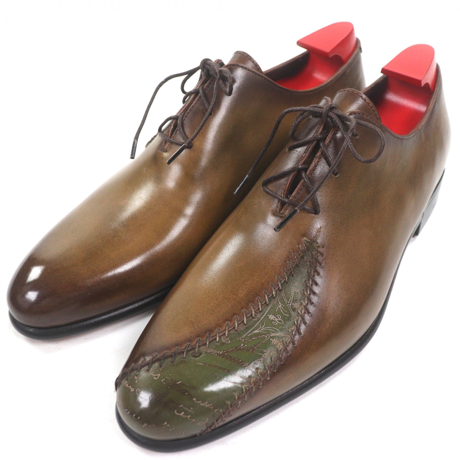 未使用品 ベルルッティ レザーシューズ ラピエセルプリゼ カーキ メンズ 6.5