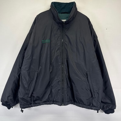 古着 90's/90年代 コロンビア Columbia ジャケット 中綿 ブルゾン フルジップ ワンポイントロゴ ブラック系 メンズ