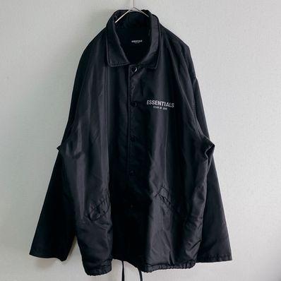 FEAR OF GOD ESSENTIALS Nylon Coach Jacket "Black"