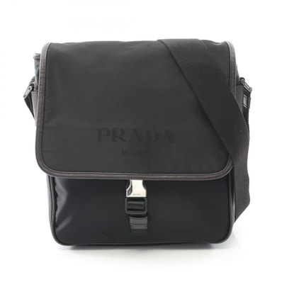 プラダ PRADA ショルダーバッグ バッグ ナイロン サフィアーノレザー メンズ レディース ブラック系 / ブラウン系 VA0770 【中古】