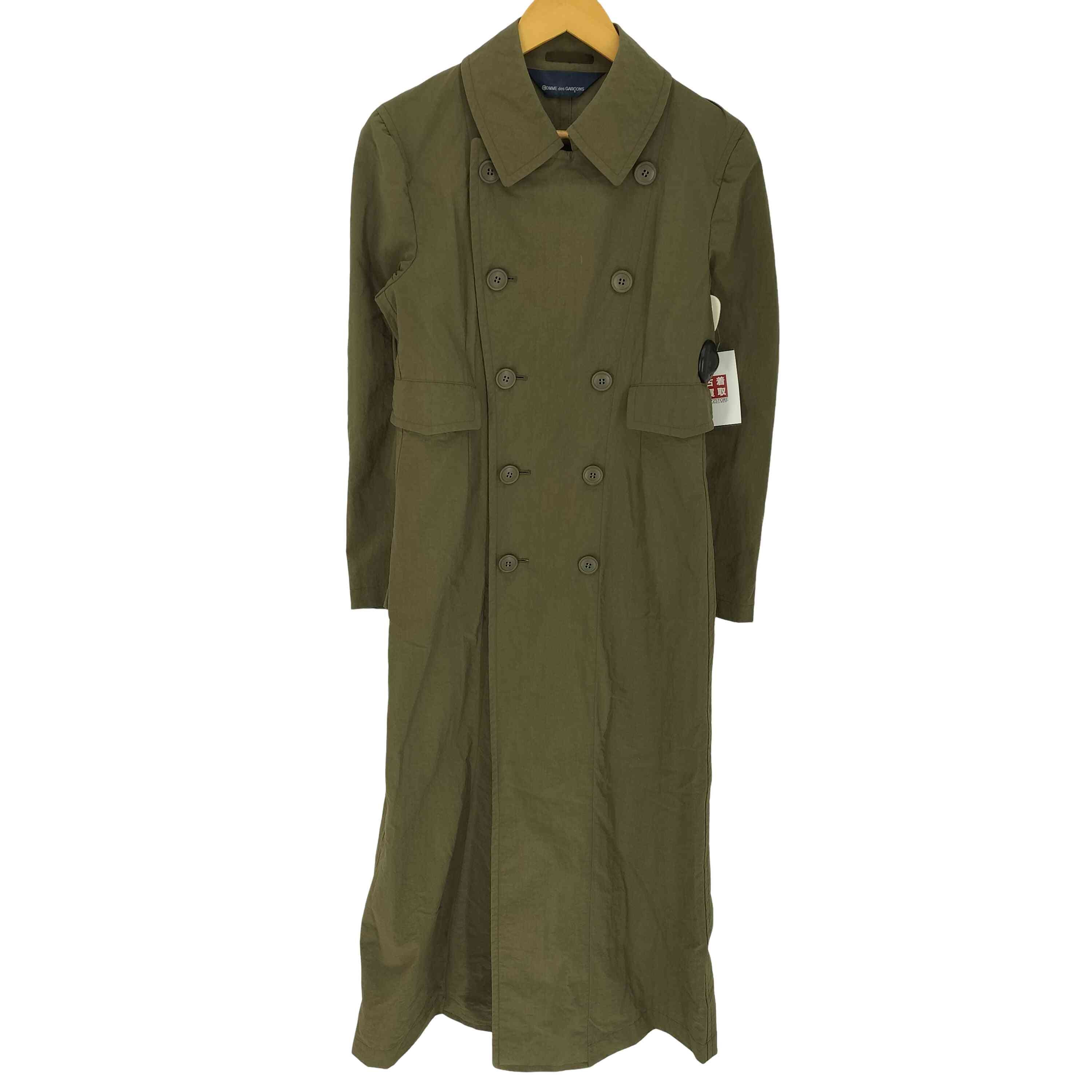 青山タグ AD1997 98SS 再構築 Aライン ダブルブレスト ナイロン トレンチコート【1142556525954】