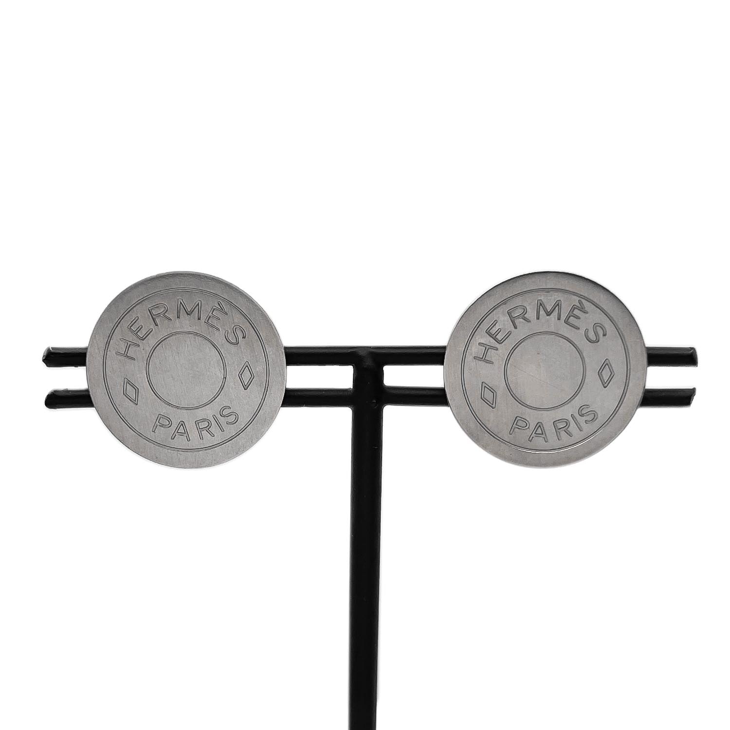 HERMES エルメス クルードセル イヤリング セリエ メタル シルバー レディース 【中古】
