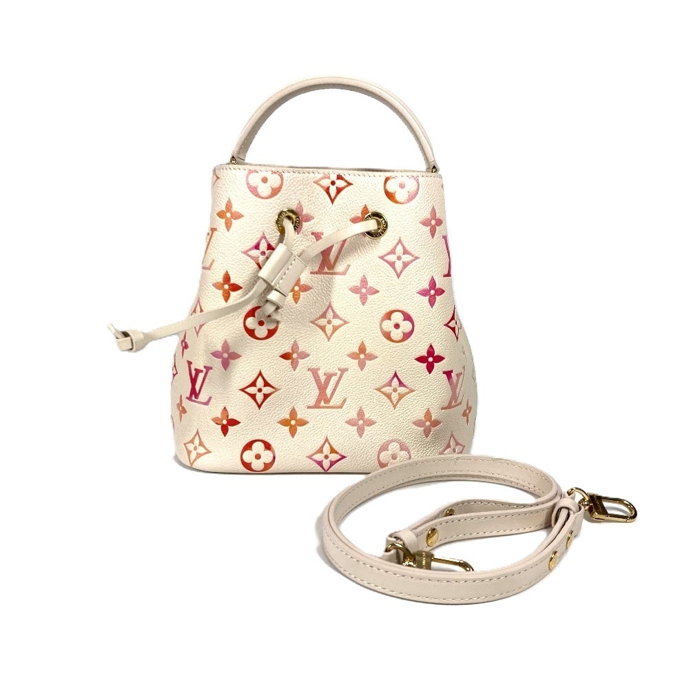 ルイヴィトン LOUIS VUITTON ネオノエ BB M24649 モノグラムアンプラント 2WAYバッグ 肩掛け トートバッグ ハンドバッグ ショルダーバッグ モノグラムアンプラントレザー サンライズアクワレル ピンク 美品