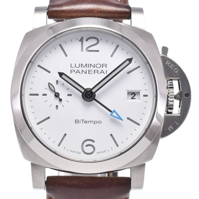パネライ PANERAI PAM01367 ルミノール クアランタBiTempo スモールセコンド デイト 自動巻き メンズ 美品 箱・保証書付き 腕時計 B#149517