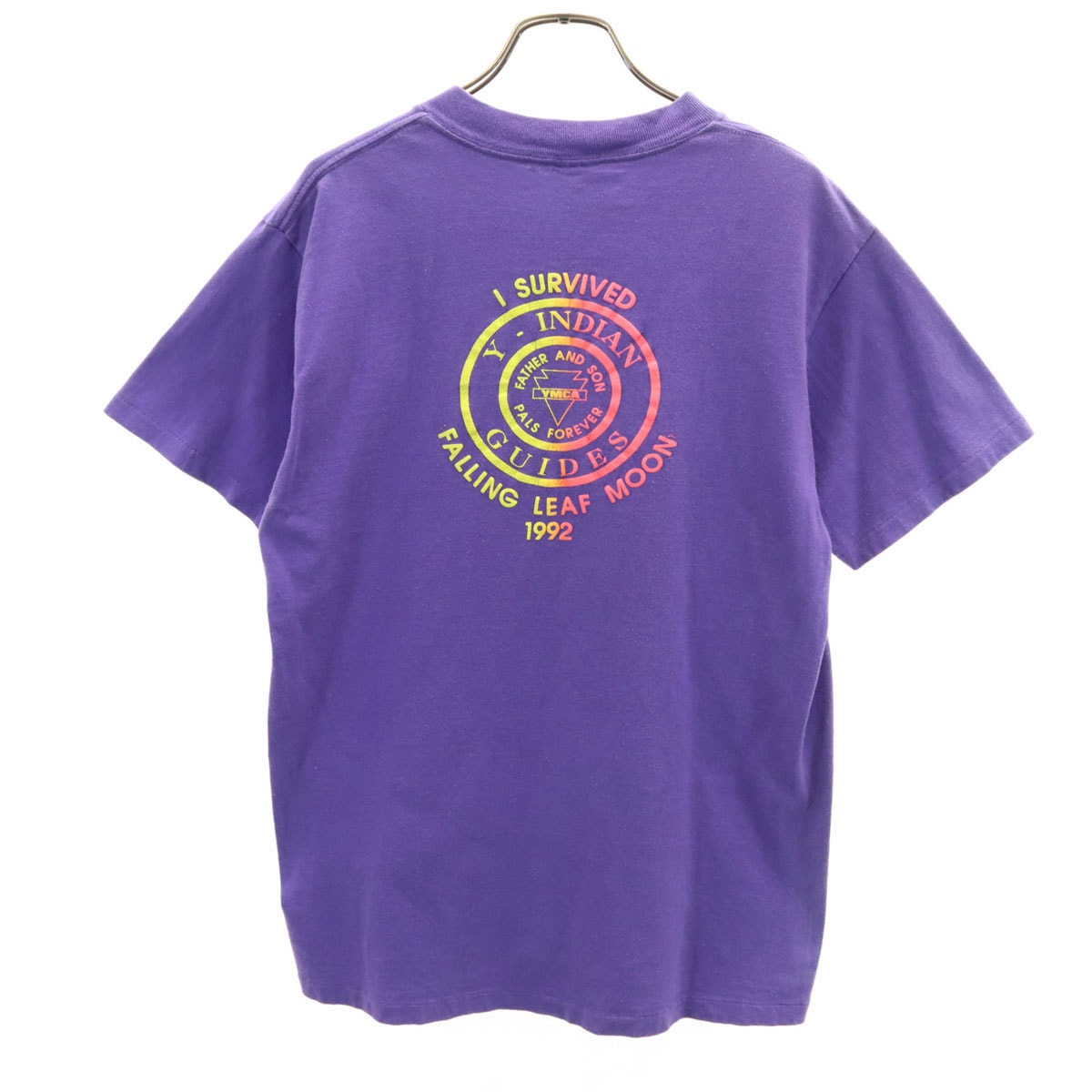 ONEITA オニータ 90s USA製 オールド バックプリント 半袖 Tシャツ M パープル POWER-T シングルステッチ