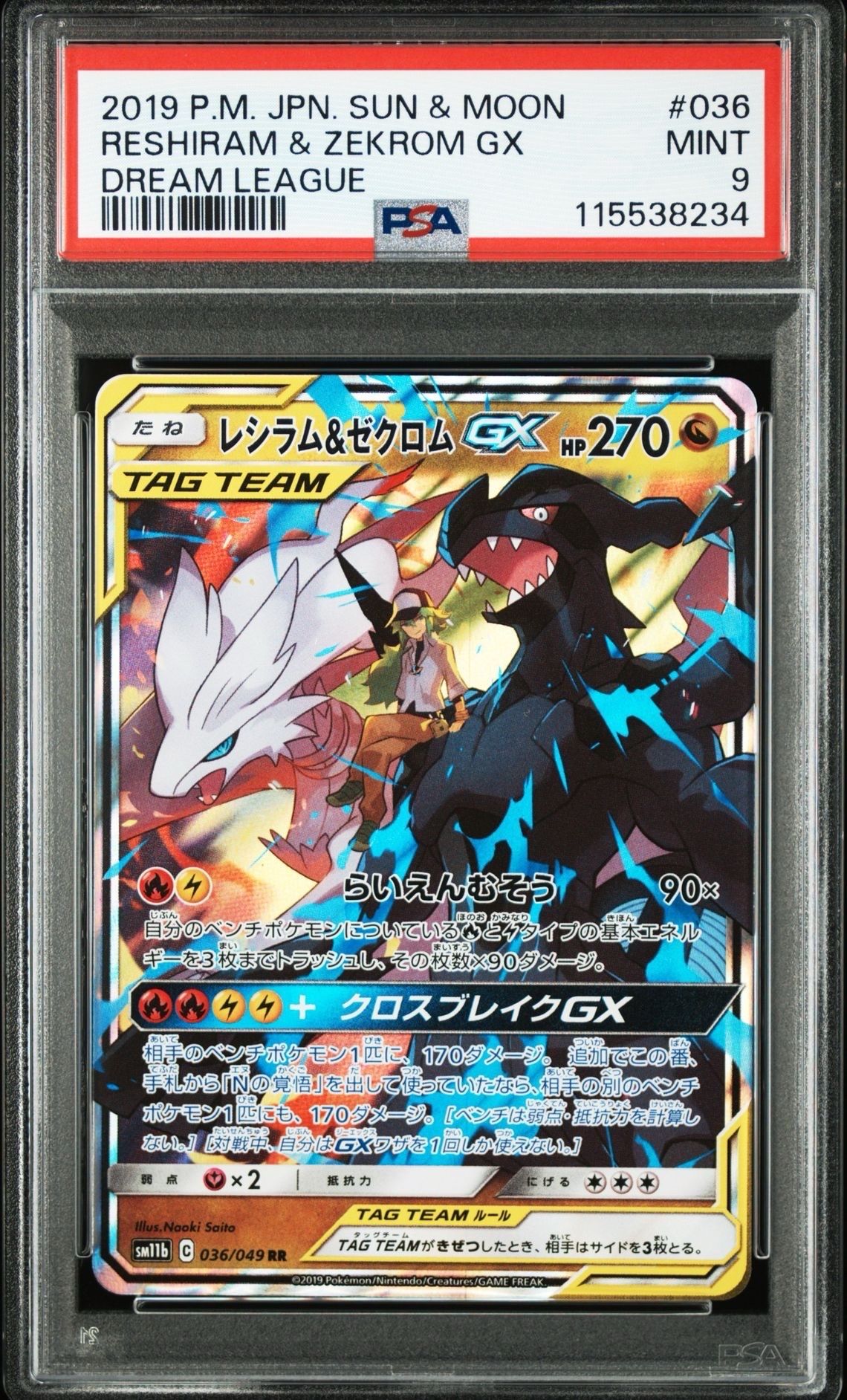 レシラム&ゼクロムGX (N) RR[SM11b 036/049](強化拡張パック「ドリームリーグ」)
