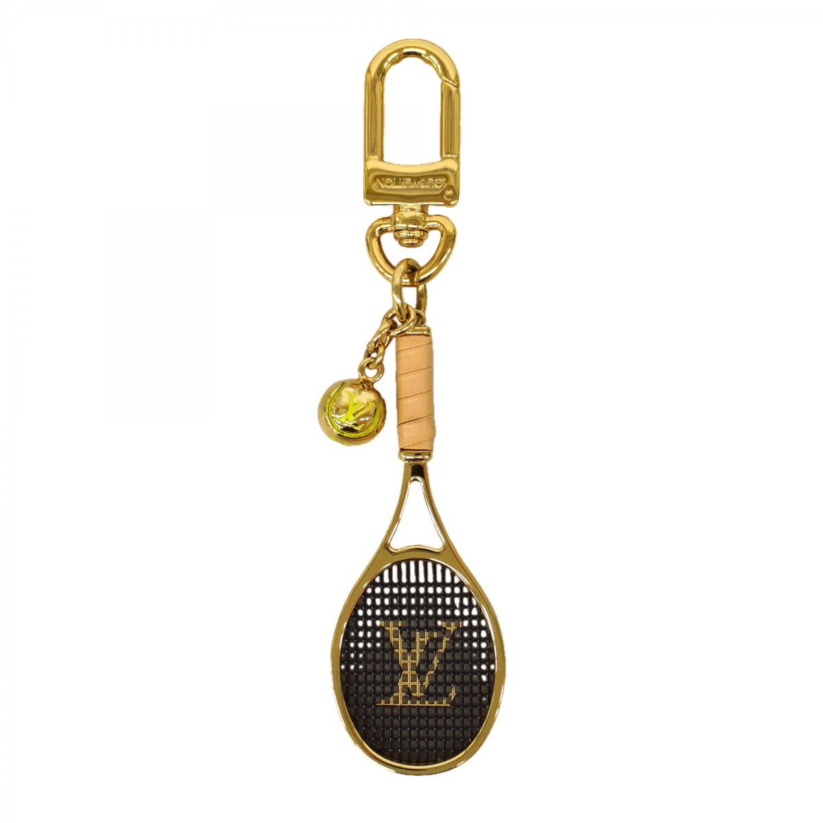 【6gd5260】ルイヴィトン キーホルダー・チャーム ビジューサックLVサーブ M00839 ゴールド ブラック【中古】レディース