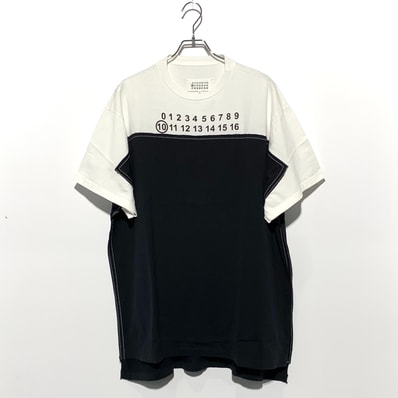 Maison Margiela Oversized Spliced Logo T-Shirt "Black/White"