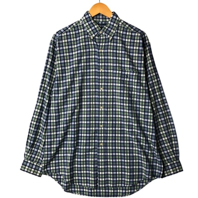 古着 ラルフローレン Ralph Lauren BLAIRE 長袖 ボタンダウンチェックシャツ メンズM相当/eaa570310