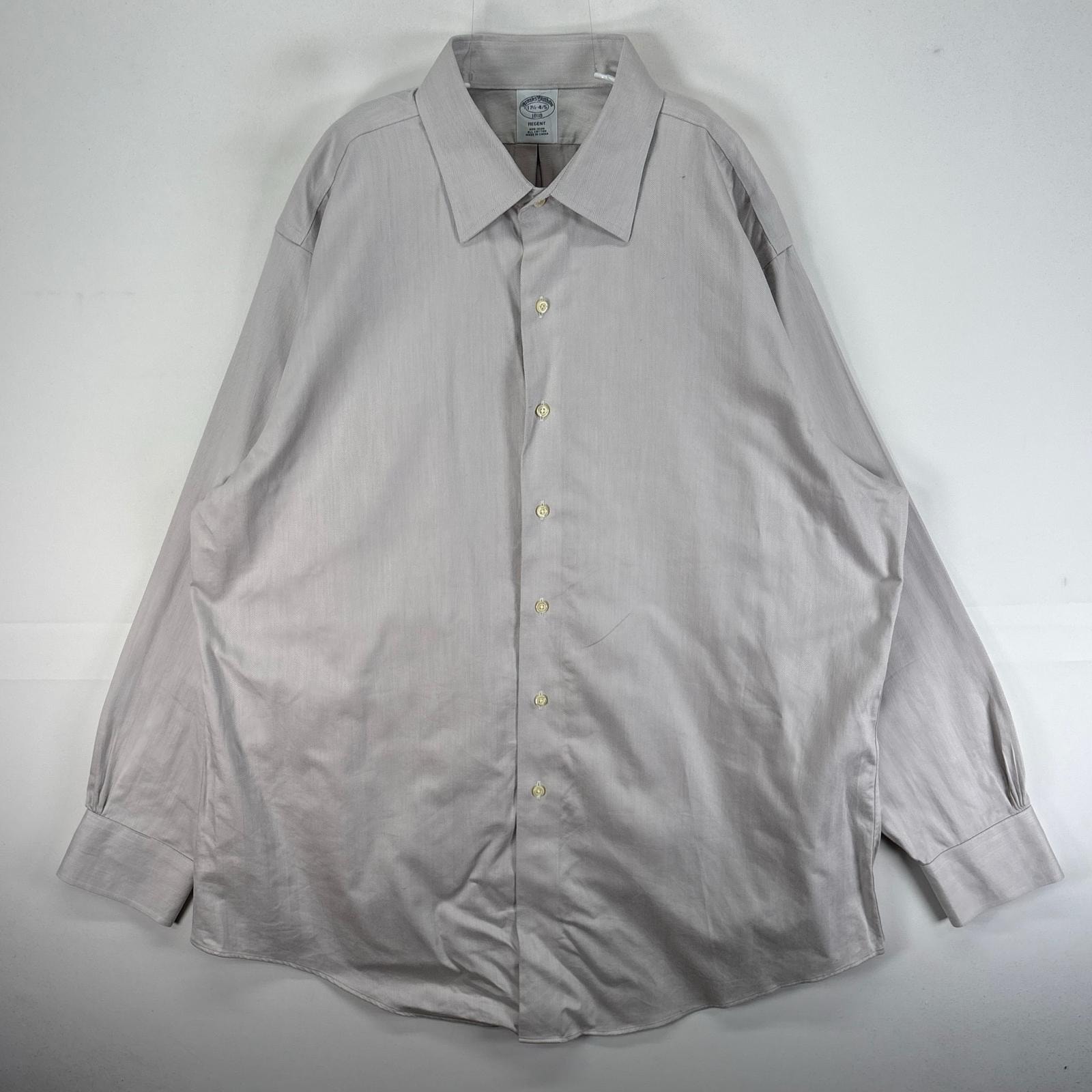 古着 ブルックスブラザーズ Brooks Brothers 長袖シャツ ヘリンボーン 1818 XL  グレー系 メンズ