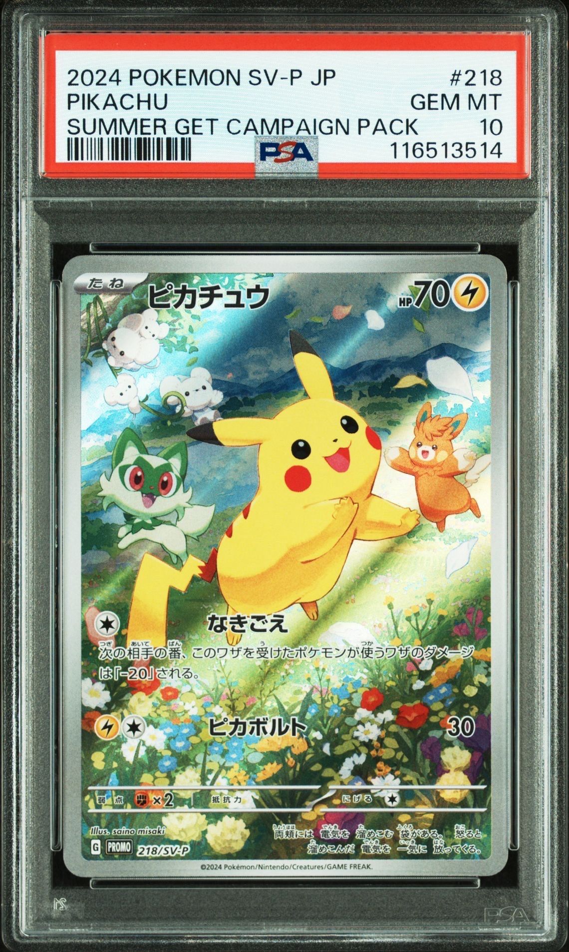ピカチュウ P [SV-P 218](プロモカードパック「ポケカの夏がキタ!プロモカードGetキャンペーン!」)