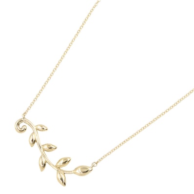 ティファニー TIFFANY&CO オリーブリーフヴァイン ネックレス ネックレス ジュエリー K18(イエローゴールド) レディース ゴールド系 【中古】