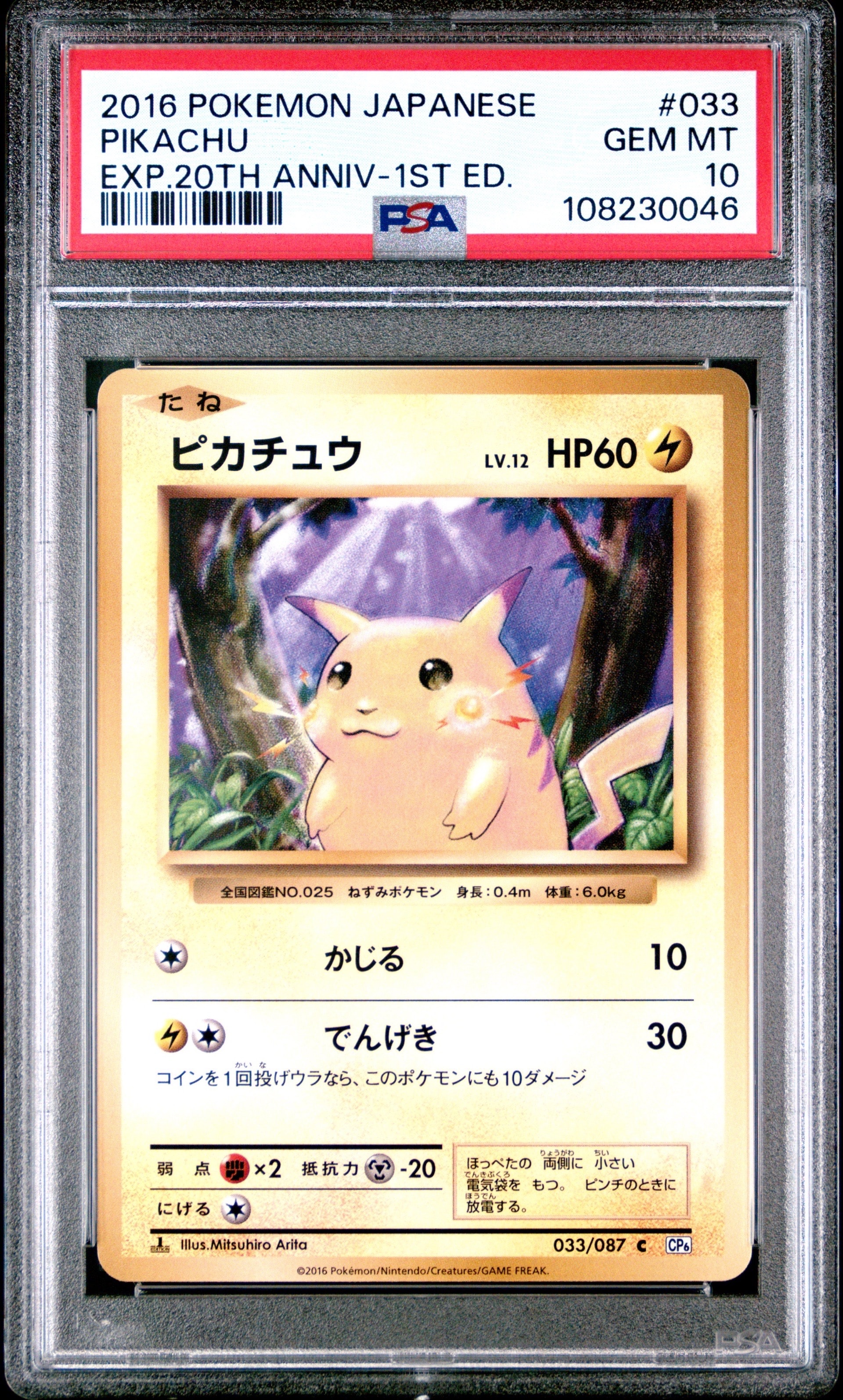 ピカチュウ C :1ED [CP6 033/087](コンセプトパック「ポケットモンスターカードゲーム 拡張パック 20th Anniversary」)
