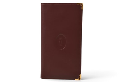 カルティエ 財布/札入れ メンズ Cartier 長財布 型押しレザー マスト ドゥ カルティエ ボルドー【中古】