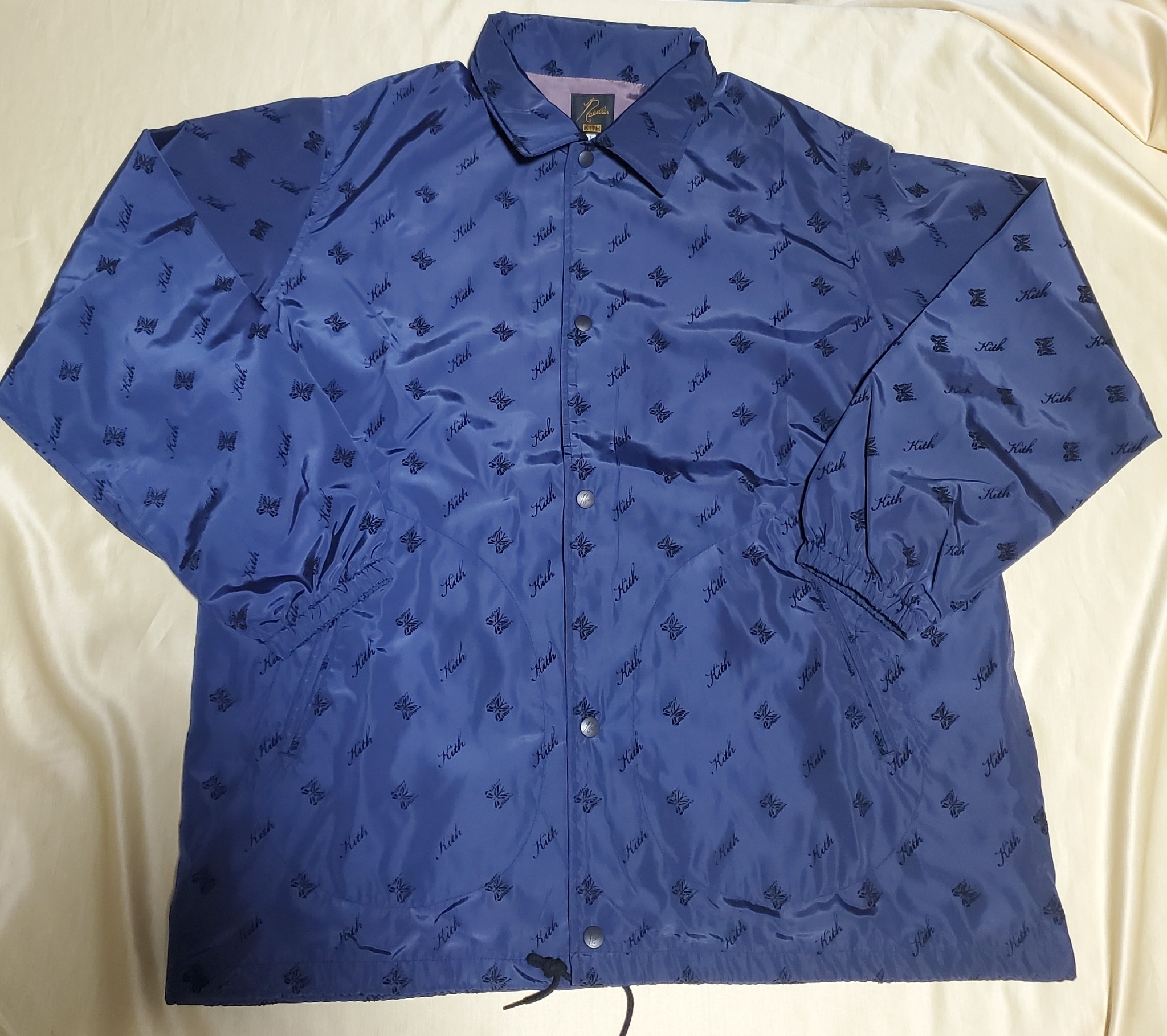 NEEDLES x Kith Flocked Nylon Coaches Jacket "Nocturnal"