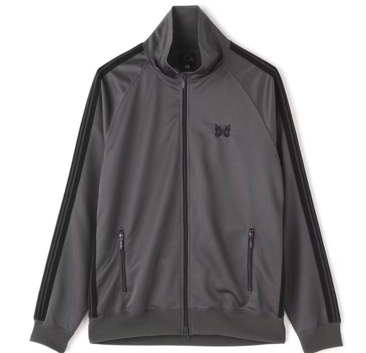 NEEDLES BEAVER Exclusive Track Jacket - Poly Smooth "Charcoal"