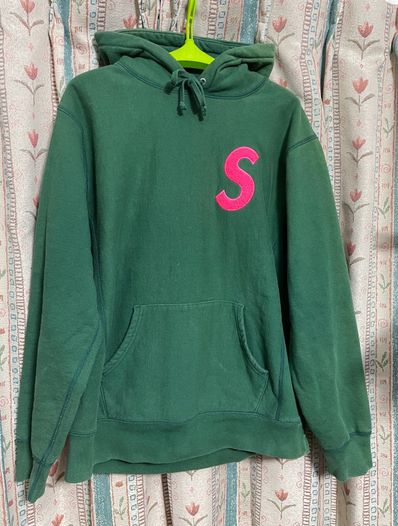 Supreme S Logo Hooded Sweatshirt "Green" (19FW)