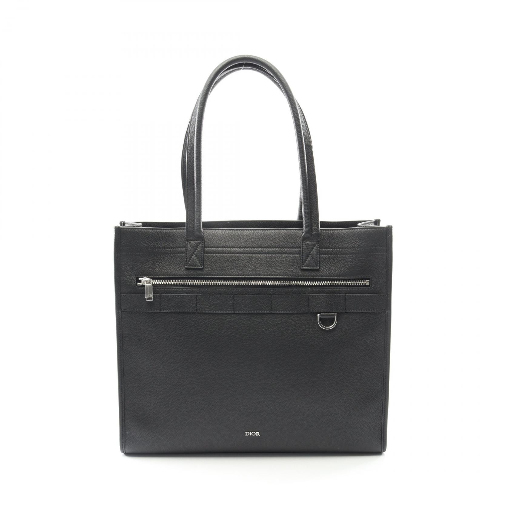 ディオール Dior SAFARI サファリ トートバッグ バッグ レザー メンズ ブラック系 1ESSH224YMJ 【中古】