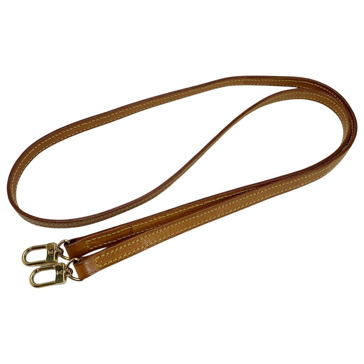 ☆☆LOUIS VUITTON ルイヴィトン ヌメ革 レザー ベージュ 120cm ショルダーストラップ  バッグ用アクセサリー ゴールド金具