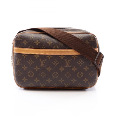 ルイ・ヴィトン LOUIS VUITTON リポーターPM ショルダーバッグ バッグ PVCコーティングキャンバス レザー モノグラム レディース ブラウン系 M45254 【中古】
