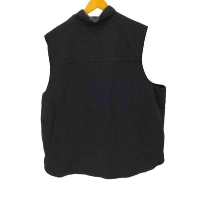 LOOSE FIT WASHED DUCK SHERPA-LINED MOCK-NECK VEST【1137926636019】