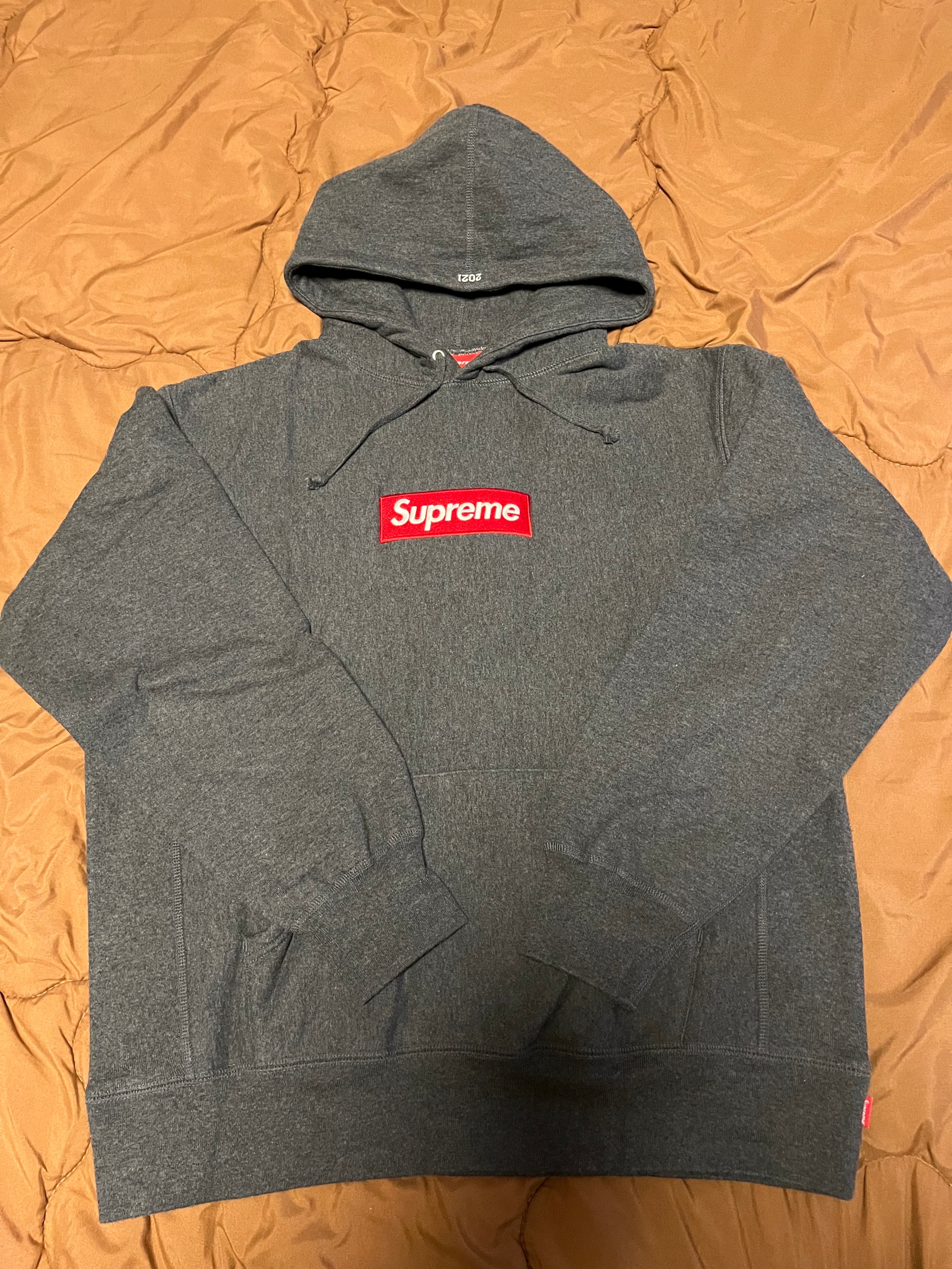 Supreme Box Logo Hooded Sweatshirt "Charcoal" (21FW)