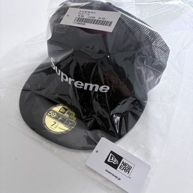 Supreme Box Logo Mesh Back New Era "Black" (23SS)