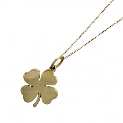 TIFFANY&Co. ティファニー ネックレス クローバー 18金YG Au750 ジュエリー アクセサリー K18イエローゴールド レディース 約5.1g【中古品】